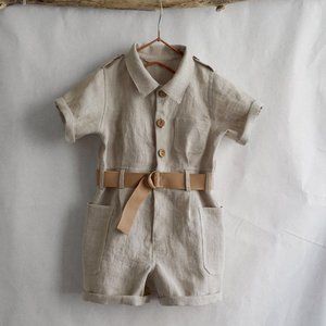 Baby safari suit with belt